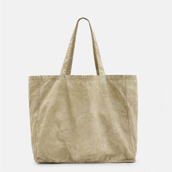 NWT AllSaints Large Tierra Canvas Tote Bag - Picture 4 of 7